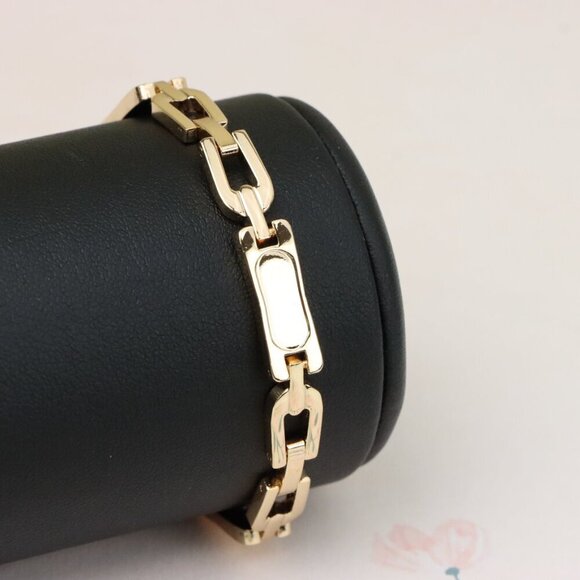 "Bold Link Design Rose Gold Bracelet, XPBL1002 - Picture 10 of 12